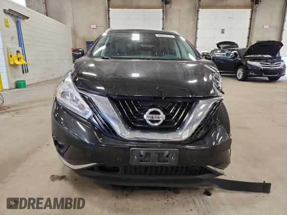 2017 Nissan Murano SL z VIN 5N1AZ2MH9HN158188, wystawiony jako Copart lot #58381815 z przebiegiem 126 272 mil mil oraz Szkoda całkowita • Salvage title. Historia ofert i sprzedaży dostępna na DreamBid. Obrazek 5.