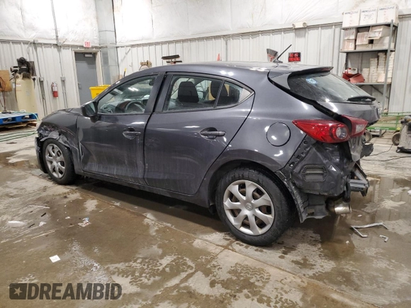 2016 Mazda 3 i Sport with VIN JM1BM1J74G1336026, listed as a Copart auction lot 43767395 with 88,781 mi miles and Non Repairable. Bid and sale history available at DreamBid. Image 2.