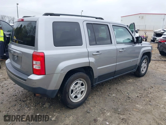 2017 Jeep Patriot Sport with VIN 1C4NJPBA2HD146096, listed as a IAAI auction lot 41896154 with 165,486 mi miles. Bid and sale history available at carsss.com. Image 4.