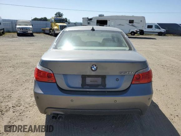 2008 BMW 5 Series 550i with VIN WBANW53598CT51425, listed as a Copart auction lot 54064475 with 124,391 mi miles and Clean Title. Bid and sale history available at carsss.com. Image 6.