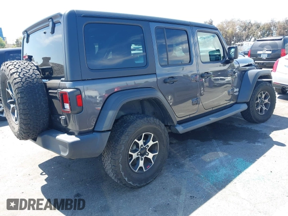 2020 Jeep Wrangler Unlimited Freedom z VIN 1C4HJXDG8LW338702, wystawiony jako IAAI lot #42006692 z przebiegiem 48 389 mil mil oraz . Historia ofert i sprzedaży dostępna na DreamBid. Obrazek 4.