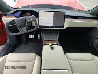 2022 Tesla Model S with VIN 5YJSA1E5XNF469508, listed as a Copart auction lot 48967223 with 6,546 mi miles and Salvage Title. Bid and sale history available at DreamBid. Image 8.