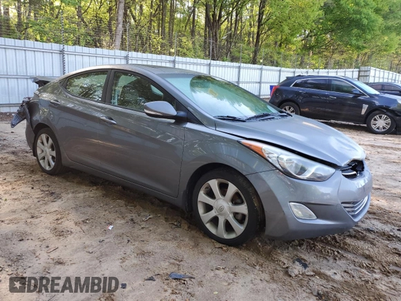 2013 Hyundai Elantra GLS z VIN 5NPDH4AE4DH285239, wystawiony jako Copart lot #52432085 z przebiegiem 109 822 mil mil oraz Szkoda całkowita • Salvage title. Historia ofert i sprzedaży dostępna na DreamBid. Obrazek 4.