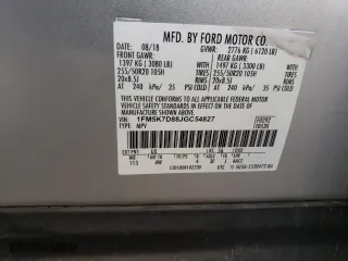 2018 Ford Explorer XLT with VIN 1FM5K7D88JGC54827, listed as a Copart auction lot 47766975 with 80,269 mi miles and Salvage Title. Bid and sale history available at carsss.com. Image 15.