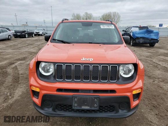 2019 Jeep Renegade Sport with VIN ZACNJBAB7KPK33785, listed as a Copart auction lot 55178075 with 51,708 mi miles and Salvage title. Bid and sale history available at DreamBid. Image 5.