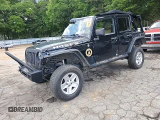 2012 Jeep Wrangler Unlimited Sport z VIN 1C4BJWDG7CL208265, wystawiony jako Copart lot #56101095 z przebiegiem 141 527 mil mil oraz Szkoda całkowita • Salvage title. Historia ofert i sprzedaży dostępna na DreamBid. Obrazek 1.