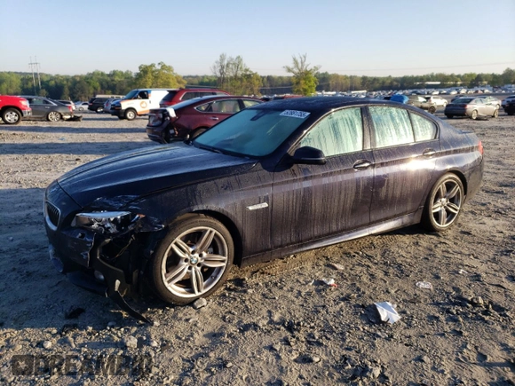2014 BMW 5 Series 535i with VIN WBA5B1C5XED476895, listed as a Copart auction lot 52881755 with 258,946 mi miles and Salvage Title. Bid and sale history available at carsss.com. Image 1.