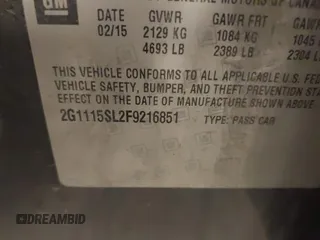 2015 Chevrolet Impala LT with VIN 2G1115SL2F9216851, listed as a IAAI auction lot 41787689 with 90,014 mi miles and . Bid and sale history available at DreamBid. Image 9.