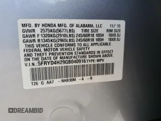 2016 Acura MDX with VIN 5FRYD4H29GB040916, listed as a Copart auction lot 43081035 with 85,255 mi miles and Salvage Title. Bid and sale history available at carsss.com. Image 13.