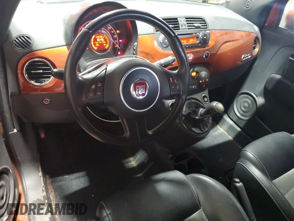 2013 FIAT 500 Turbo with VIN 3C3CFFHH7DT645525, listed as a Copart auction lot 54335795 with 143,758 mi miles and Clean Title. Bid and sale history available at carsss.com. Image 8.