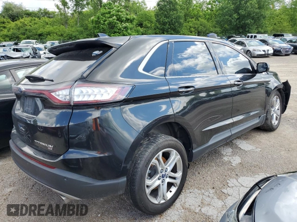 2015 Ford Edge Titanium z VIN 2FMTK4K88FBB56310, wystawiony jako Copart lot #53851524 z przebiegiem 170 380 mil mil oraz Szkody całkowita. Historia ofert i sprzedaży dostępna na DreamBid. Obrazek 3.