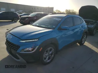 2022 Hyundai Kona SEL with VIN KM8K32AB9NU928669, listed as a Copart auction lot 49731055 with 11,338 mi miles and Salvage Title. Bid and sale history available at carsss.com. Image 1.