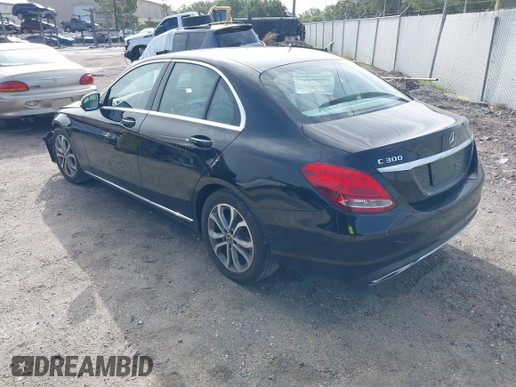 2017 Mercedes-Benz C 300 with VIN 55SWF4JB8HU218764, listed as a IAAI auction lot 42431155 with 83,673 mi miles and . Bid and sale history available at DreamBid. Image 3.
