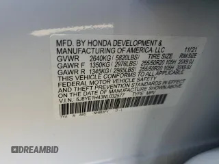 2022 Acura MDX w/Technology Package with VIN 5J8YE1H43NL032577, listed as a Copart auction lot 89393715 with 41,181 mi miles and Salvage Title. Bid and sale history available at carsss.com. Image 13.