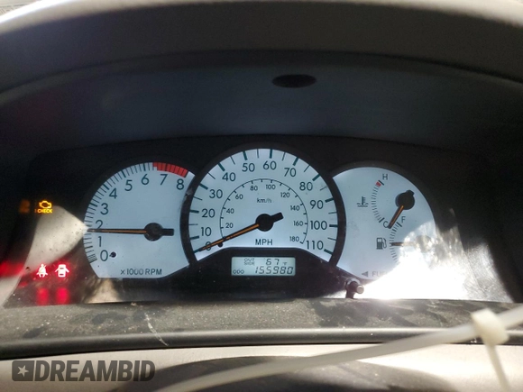2004 Toyota Corolla CE with VIN 2T1BR38EX4C203232, listed as a Copart auction lot 56660455 with 155,980 mi miles and Clean Title. Bid and sale history available at DreamBid. Image 9.