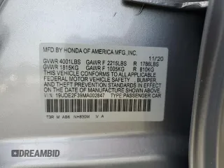 2021 Acura ILX with VIN 19UDE2F39MA002847, listed as a Copart auction lot 58748785 with 67,294 mi miles and Salvage title. Bid and sale history available at DreamBid. Image 13.