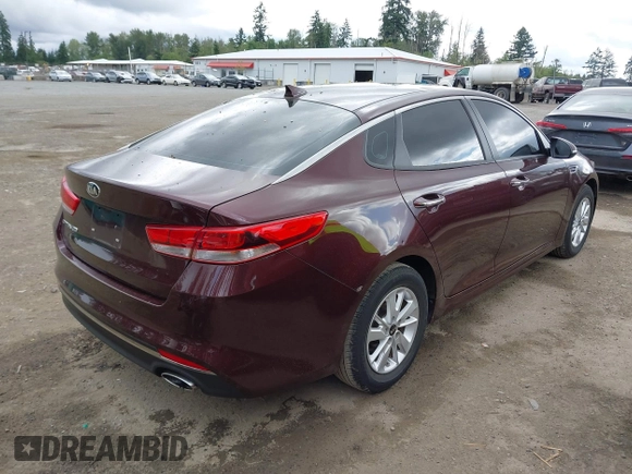 2016 Kia Optima LX with VIN 5XXGT4L39GG088686, listed as a IAAI auction lot 42531803 with 66,521 mi miles and . Bid and sale history available at DreamBid. Image 4.