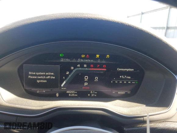 2020 Audi S4 Prestige with VIN WAUC4AF4XLA039076, listed as a Copart auction lot 44912265 with 48,265 mi miles and Salvage Title. Bid and sale history available at carsss.com. Image 9.