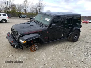 2024 Jeep Wrangler Rubicon X with VIN 1C4RJXFG9RW344941, listed as a Copart auction lot 74998804 with 511 mi miles and Salvage title. Bid and sale history available at DreamBid. Image 1.