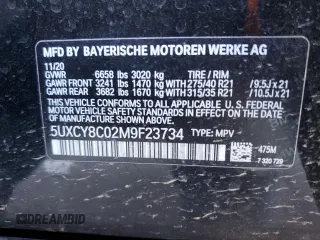 2021 BMW X6 M50i z VIN 5UXCY8C02M9F23734, wystawiony jako Copart lot #69432202 z przebiegiem Nie podano mil oraz . Historia ofert i sprzedaży dostępna na DreamBid. Obrazek 13.