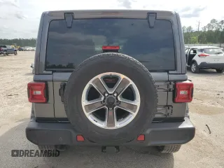 2022 Jeep Wrangler Unlimited Sahara with VIN 1C4HJXEG1NW156485, listed as a Copart auction lot 53895925 with 45,564 mi miles and Salvage title. Bid and sale history available at DreamBid. Image 6.