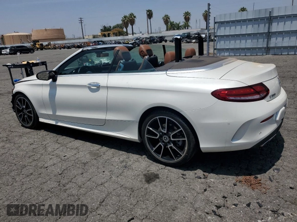 2021 Mercedes-Benz C 300 with VIN W1KWK8DB8MG100428, listed as a Copart auction lot 60537275 with 35,917 mi miles and Salvage title. Bid and sale history available at DreamBid. Image 2.