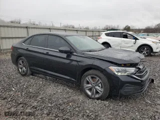 2024 Volkswagen Jetta SE with VIN 3VW7M7BU7RM097734, listed as a Copart auction lot 44958885 with 7,283 mi miles and Salvage Title. Bid and sale history available at carsss.com. Image 4.