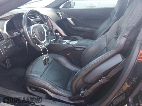 2016 Chevrolet Corvette Z06 1LZ with VIN 1G1YN2D62G5613452, listed as a Copart auction lot 74328594 with 0 mi miles and Salvage Title. Bid and sale history available at carsss.com. Image 7.