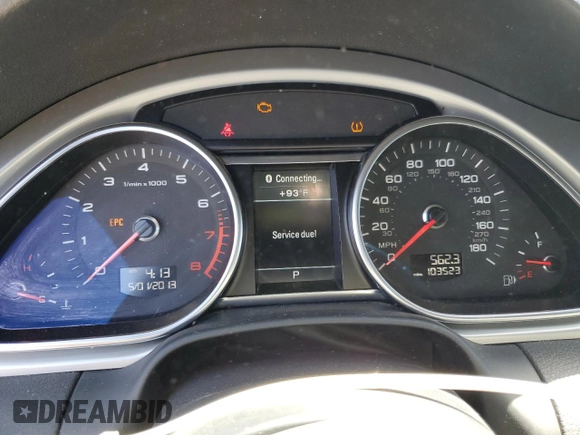 2014 Audi Q7 S line Prestige with VIN WA1DGAFE1ED015963, listed as a Copart auction lot 58558765 with 103,523 mi miles and Clean title. Bid and sale history available at DreamBid. Image 9.