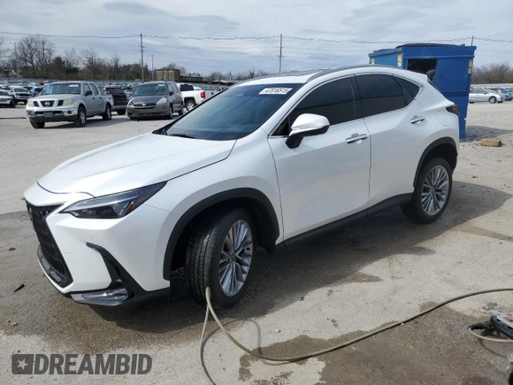 2025 Lexus NX 350h Premium z VIN 2T2GKCEZ1SC048421, wystawiony jako Copart lot #47616515 z przebiegiem 1 323 mil mil oraz Szkoda całkowita • Salvage title. Historia ofert i sprzedaży dostępna na DreamBid. Obrazek 1.
