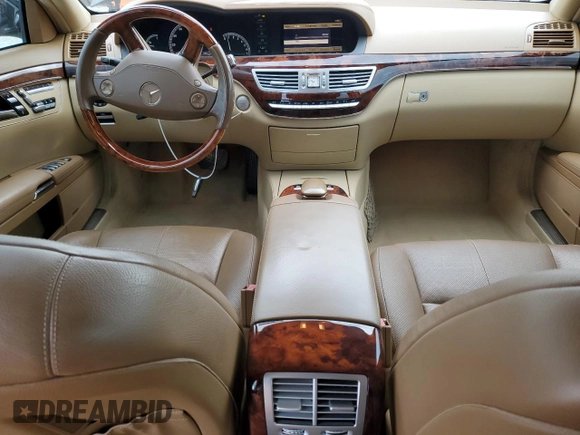 2007 Mercedes-Benz S 550 with VIN WDDNG71X47A121193, listed as a Copart auction lot 54193185 with 233,090 mi miles and Salvage Title. Bid and sale history available at DreamBid. Image 8.