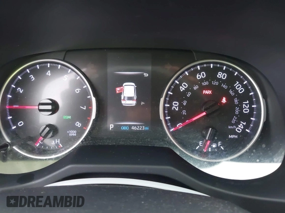 2019 Toyota RAV4 XLE with VIN JTMP1RFV6KD506382, listed as a IAAI auction lot 42578602 with 46,223 mi miles and . Bid and sale history available at DreamBid. Image 7.