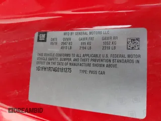 2016 Chevrolet Camaro 2SS с VIN 1G1FH1R74G0181275, выставлен на аукционе IAAI как лот 42321153 с пробегом Не указан миль и . История ставок и продаж доступна на DreamBid. Изображение 9.