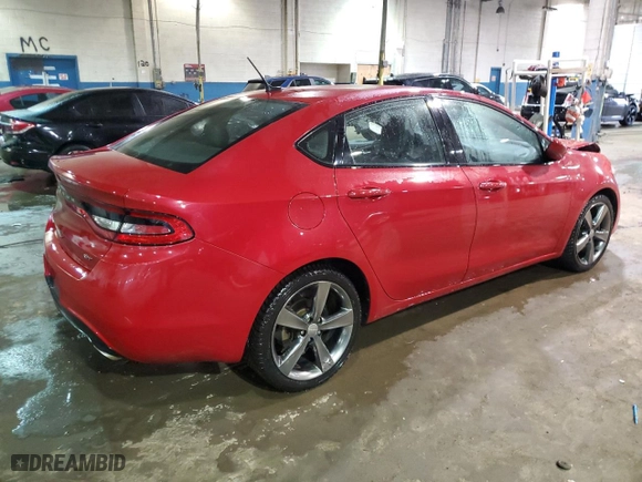2015 Dodge Dart GT with VIN 1C3CDFEB9FD282062, listed as a Copart auction lot 84626814 with 66,958 mi miles and Clean Title. Bid and sale history available at carsss.com. Image 3.