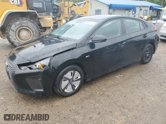 2019 Hyundai Ioniq Blue with VIN KMHC65LC7KU137684, listed as a Copart auction lot 58597025 with 53,010 mi miles and Salvage title. Bid and sale history available at DreamBid. Image 1.