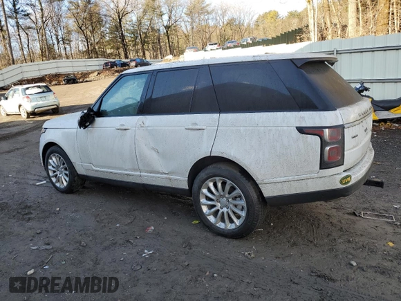 2018 Land Rover Range Rover HSE z VIN SALGS2RKXJA508067, wystawiony jako Copart lot #85125754 z przebiegiem Nie podano mil oraz Szkoda całkowita • Salvage title. Historia ofert i sprzedaży dostępna na DreamBid. Obrazek 2.
