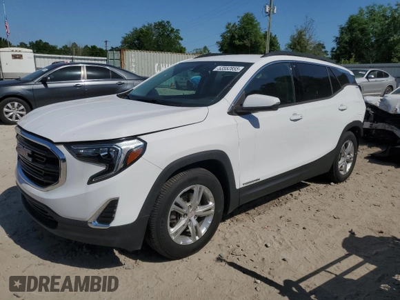 2019 GMC Terrain SLE with VIN 3GKALMEV0KL257452, listed as a Copart auction lot 53552855 with 32,464 mi miles and Salvage Title. Bid and sale history available at carsss.com. Image 1.