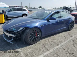 2023 Tesla Model S Plaid with VIN 5YJSA1E62PF507826, listed as a Copart auction lot 58033905 with 10,254 mi miles and Salvage title. Bid and sale history available at DreamBid. Image 1.