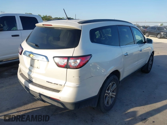 2015 Chevrolet Traverse LT with VIN 1GNKRHKD8FJ205055, listed as a IAAI auction lot 41825877 with 187,654 mi miles and . Bid and sale history available at DreamBid. Image 4.