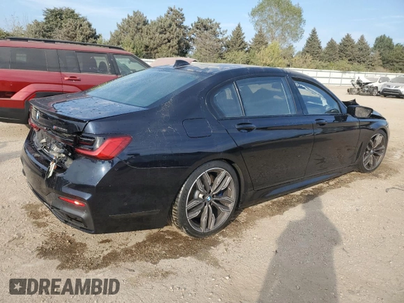 2020 BMW 7 Series with VIN WBA7U6C05LBM63050, listed as a Copart auction lot 71823944 with Not provided miles and Salvage title. Bid and sale history available at DreamBid. Image 3.