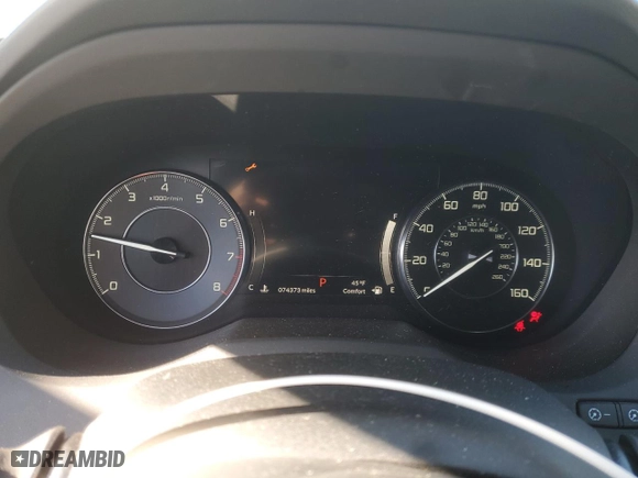 2020 Acura RDX with VIN 5J8TC2H37LL022600, listed as a Copart auction lot 42363365 with 74,373 mi miles and Salvage Title. Bid and sale history available at carsss.com. Image 9.
