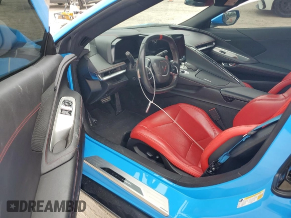 2021 Chevrolet Corvette 1LT with VIN 1G1YA2D42M5114172, listed as a Copart auction lot 70053944 with 0 mi miles and Salvage Title. Bid and sale history available at carsss.com. Image 8.