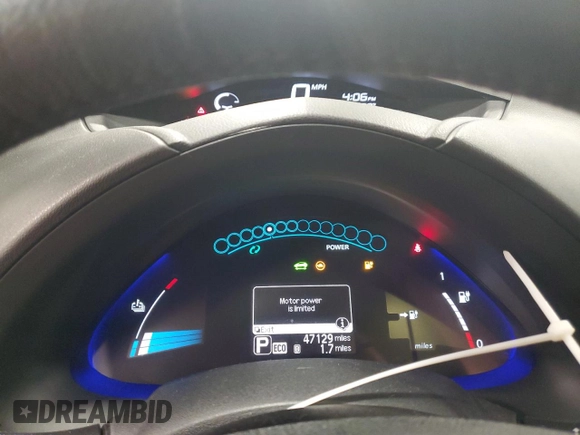 2016 Nissan LEAF S with VIN 1N4BZ0CP5GC306312, listed as a Copart auction lot 85034664 with 47,129 mi miles and Clean Title. Bid and sale history available at carsss.com. Image 9.