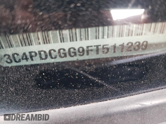 2015 Dodge Journey Crossroad с VIN 3C4PDCGG9FT511239, выставлен на аукционе Copart как лот 59159135 с пробегом 177 542 миль миль и Списание • Salvage title. История ставок и продаж доступна на DreamBid. Изображение 13.