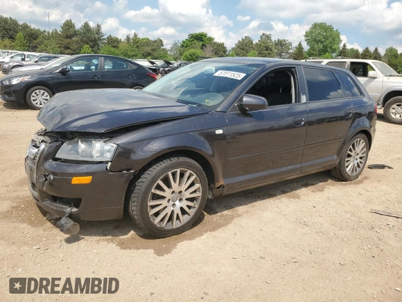 2008 Audi A3 z VIN WAUNF78P48A023749, wystawiony jako Copart lot #57071525 z przebiegiem 181 116 mil mil oraz Szkoda całkowita • Salvage title. Historia ofert i sprzedaży dostępna na DreamBid. Obrazek 1.