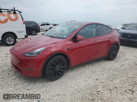 2022 Tesla Model Y Performance с VIN 7SAYGDEF0NF312799, выставлен на аукционе Copart как лот 55165915 с пробегом 38 377 миль миль и Чистый • Clean title. История ставок и продаж доступна на DreamBid. Изображение 1.