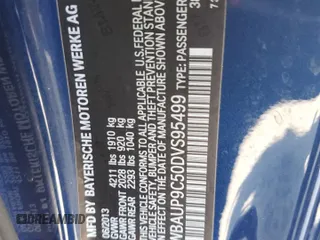 2013 BMW 1 Series 128i с VIN WBAUP9C50DVS95499, выставлен на аукционе Copart как лот 52392875 с пробегом 90 993 миль миль и Чистый • Clean title. История ставок и продаж доступна на DreamBid. Изображение 12.