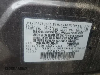 2013 Nissan Sentra SR z VIN 3N1AB7AP7DL798480, wystawiony jako Copart lot #58340005 z przebiegiem 89 857 mil mil oraz Szkoda całkowita • Salvage title. Historia ofert i sprzedaży dostępna na DreamBid. Obrazek 13.