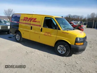 2020 GMC Savana Cargo Van with VIN 1GTW7AFG6L1252138, listed as a Copart auction lot 48175425 with 174,950 mi miles and Salvage Title. Bid and sale history available at carsss.com. Image 4.