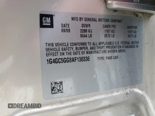 2010 Buick LaCrosse CXL with VIN 1G4GC5GG8AF138336, listed as a Copart auction lot 60421425 with 124,398 mi miles and Salvage title. Bid and sale history available at DreamBid. Image 12.